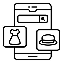 Unique design icon of select product