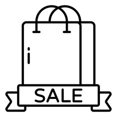 Trendy vector design of shopping sale