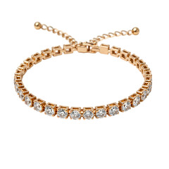 Rose Gold Tennis Bracelet: Elegant Cubic Zirconia Jewelry