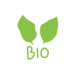 leaf bio logo design icon