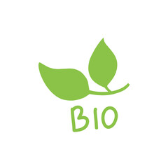 leaf bio logo design icon