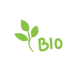 leaf bio logo design icon