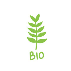 leaf bio logo design icon