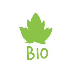 leaf bio logo design icon