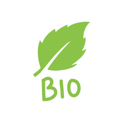 leaf bio logo design icon