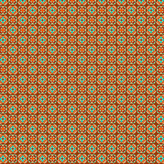 Bright abstract floral geometric mosaic tile pattern Ethnic style