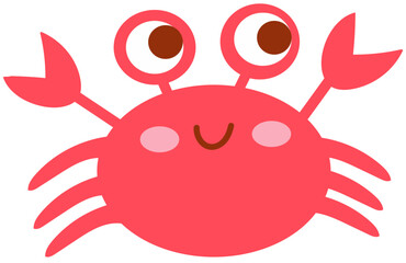 red crab on white background