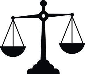Balance Scale Silhouette Icon

