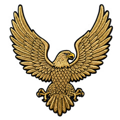 Fototapeta premium Golden Eagle: Majestic Wings, Powerful Symbolism
