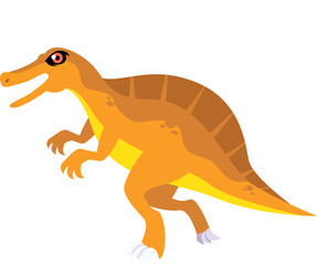 Cartoon Illustration of a Spinosaurus Dinosaur