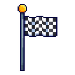 Pixel art Race Flag game asset design