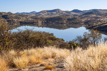 Lac dans le centre de la Namibie