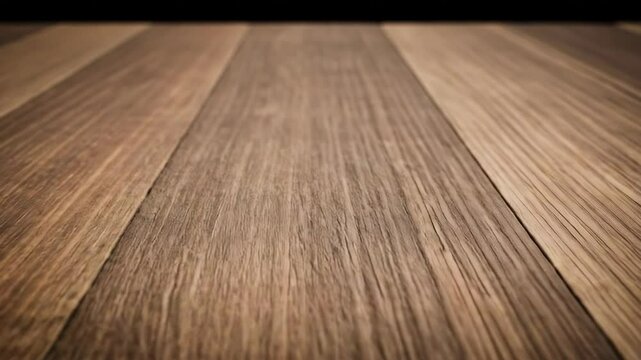 Close Up View of Brown Wood Floor Panels with Visible Grain Texture