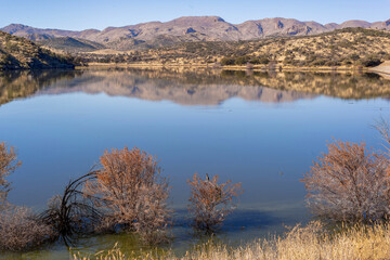 Lac dans le centre de la Namibie