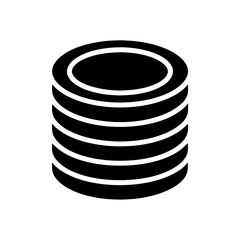Coin Stack Icon Vector with Flat and Clean Isolated Design