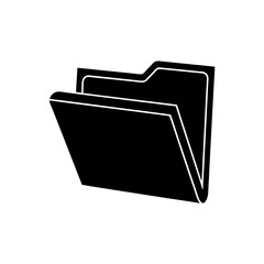 Folder Open Icon Vector with Flat and Clean Isolated Style