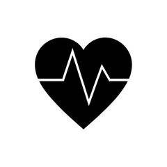 Heartbeat Icon Vector in Flat and Clean Isolated Look