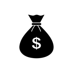 Money Bag Icon Vector with Flat and Clean Isolated Design