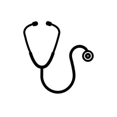 Stethoscope Icon Vector in Flat and Clean Isolated Look