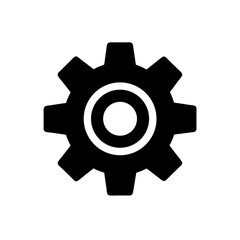 Settings Gear Icon Vector with Flat and Clean Isolated Style