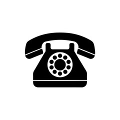 Telephone Icon Vector in Flat and Clean Isolated Style