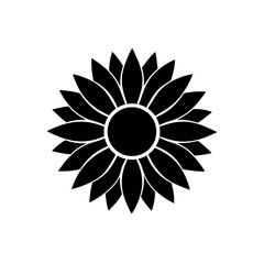 Sunflower Icon Vector with Flat and Clean Isolated Design
