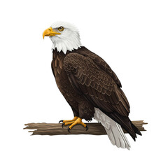 Fototapeta premium Majestic Bald Eagle: A Powerful Bird of Prey
