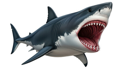 Great White Shark Jaws Open 3d Render