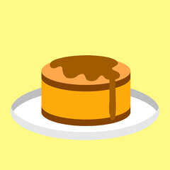 Food vector, clip art, and symbol. Flat design of cake concept and simple design