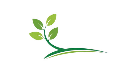 Obraz premium Green Sprout Logo Nature Growth Icon