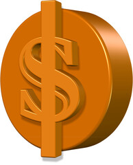 golden dollar sign