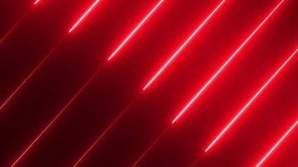 Abstract Glowing Neon Lines Animation Background, Futuristic Light Motion, Red Line Effect, Digital Tech Visual, Blinking Neon Graphic - Powered by Adobe