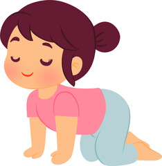 Child doing yoga illustration