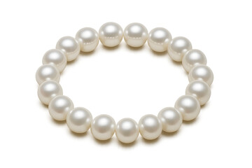 Elegant pearl bracelet isolated on transparent background, ideal for luxury and fashion projects