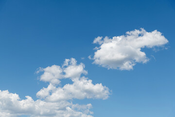 Beautiful blue sky with white clouds
