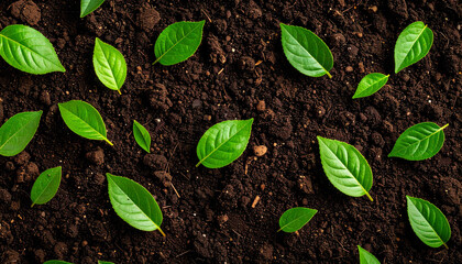 Forest Floor Dirt Texture with Leaves for Natural Woodland Ground, Organic Soil Pattern and Earthy Detail