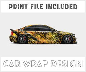 Print File Included Car Wrap Design Stylish car