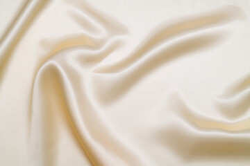 Close up of beige silk background