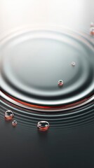 Simple Elegant Ripple in Glossy Water