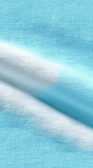 Simple Light Blue Linen Fabric Texture with White Fold