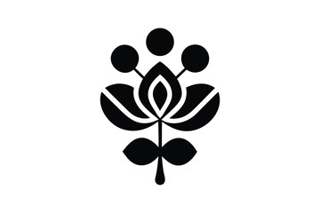 Stylish Black and White Floral Design