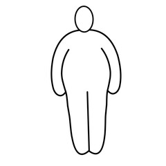 thin and fat body vector 