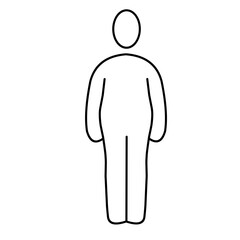 thin and fat body vector 