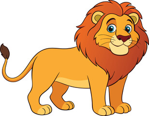 Silhouette lion cartoon vector illustration © arraygraphic1