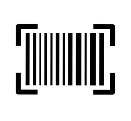 barcode icon vector on white background