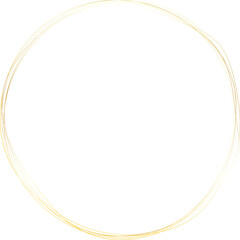 Golden Hand-drawn Circle