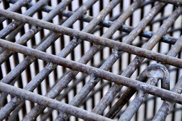 The pattern of a grate suitable for backgrounds