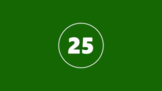30 second countdown timer animation from 30 seconds to 0 seconds with alpha channel , 30 second countdown timer
