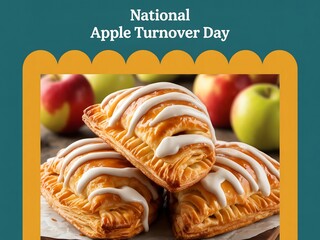 Celebrate national apple turnover day with delicious pastries and fresh apples