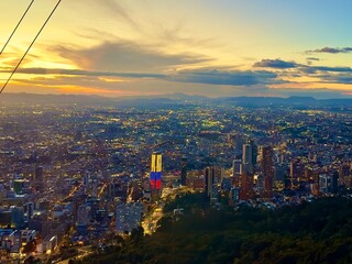 Bogotá von Oben vom Berg Monserrate (Kolumbien)